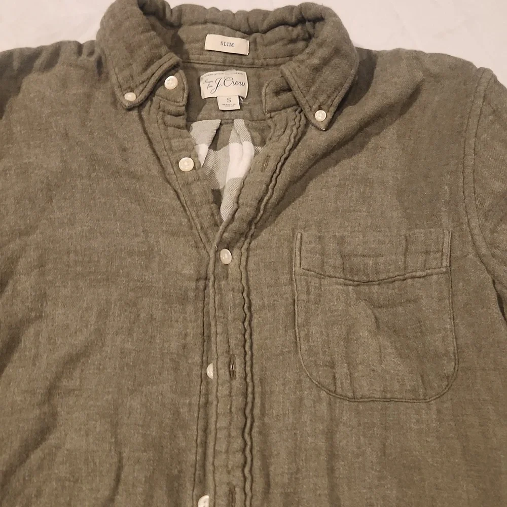 J. Crew Olive Green Casual Button Down Shirt